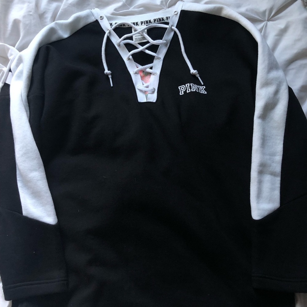 NWOT lace up sweatshirt from PINK